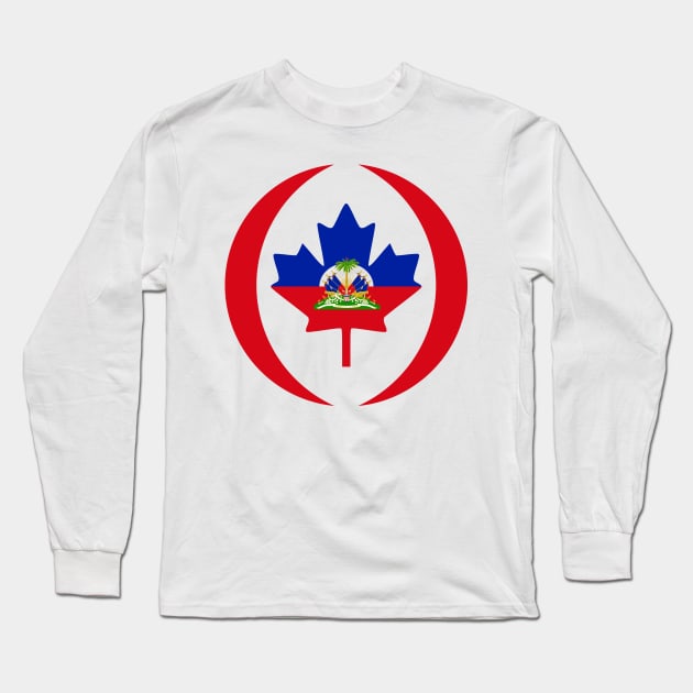 Canadian Haitian Multinational Patriot Flag Series Long Sleeve T-Shirt by Village Values